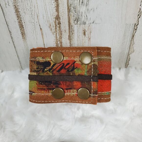 Be Brave Boho Snap Cuff Bracelet Rustic Orange - Picture 3 of 7